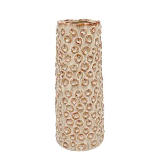 Keramik Vase Alora sand 17x17x36cm