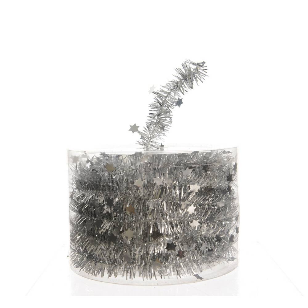 Deko Girlande Lametta silber D03cm L700cm