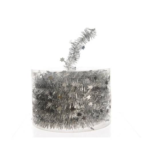 Deko Girlande Lametta silber D03cm L700cm
