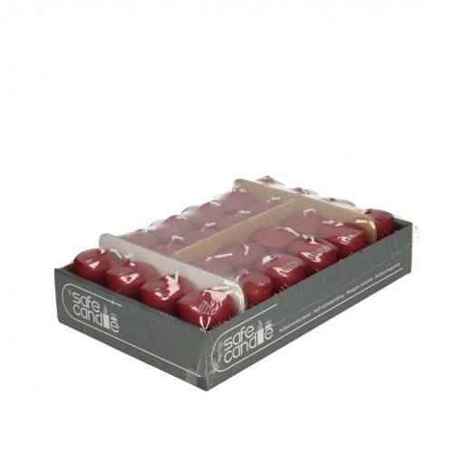 Stumpfkerze Safe weinrot D04cm H06cm