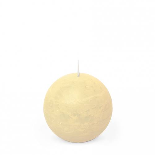 Kerze Kugel Rustikal creme D08cm