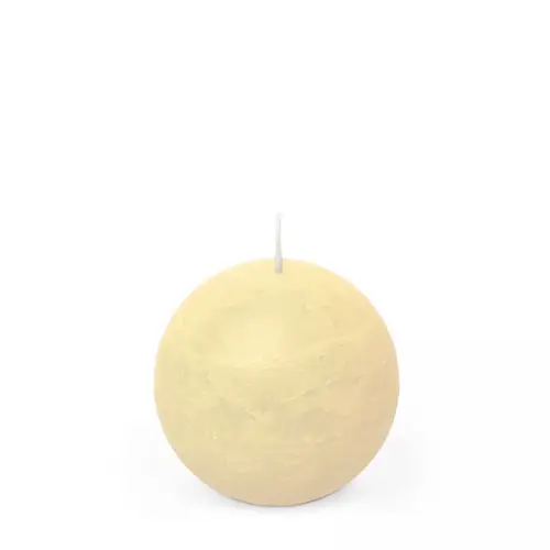 Kerze Kugel Rustikal creme D08cm