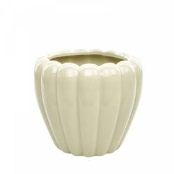 Keramik Übertopf Eva creme D16.5cm H14cm