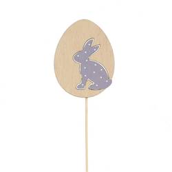 Ei+Kaninchen auf Stab Hoppy lila L50cm 08cm 