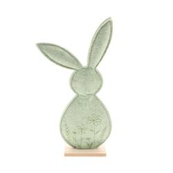 Deko Kaninchen Filz grün 12.5x05x32.5cm