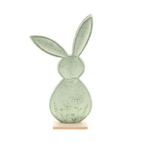 Deko Kaninchen Filz grün 12.5x05x32.5cm