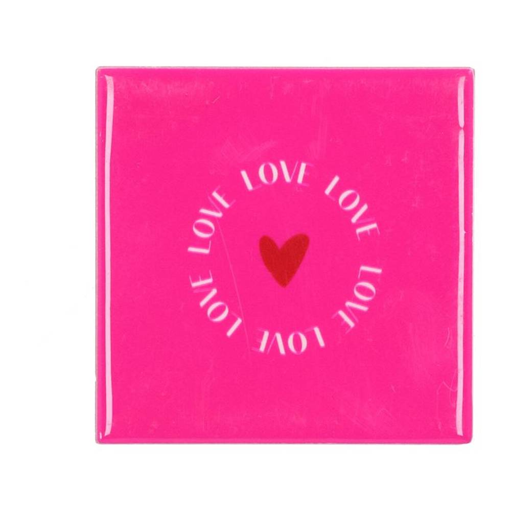 Fliese Love fuschia 10x10x01cm