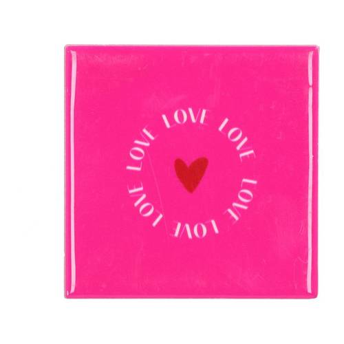 Fliese Love fuschia 10x10x01cm