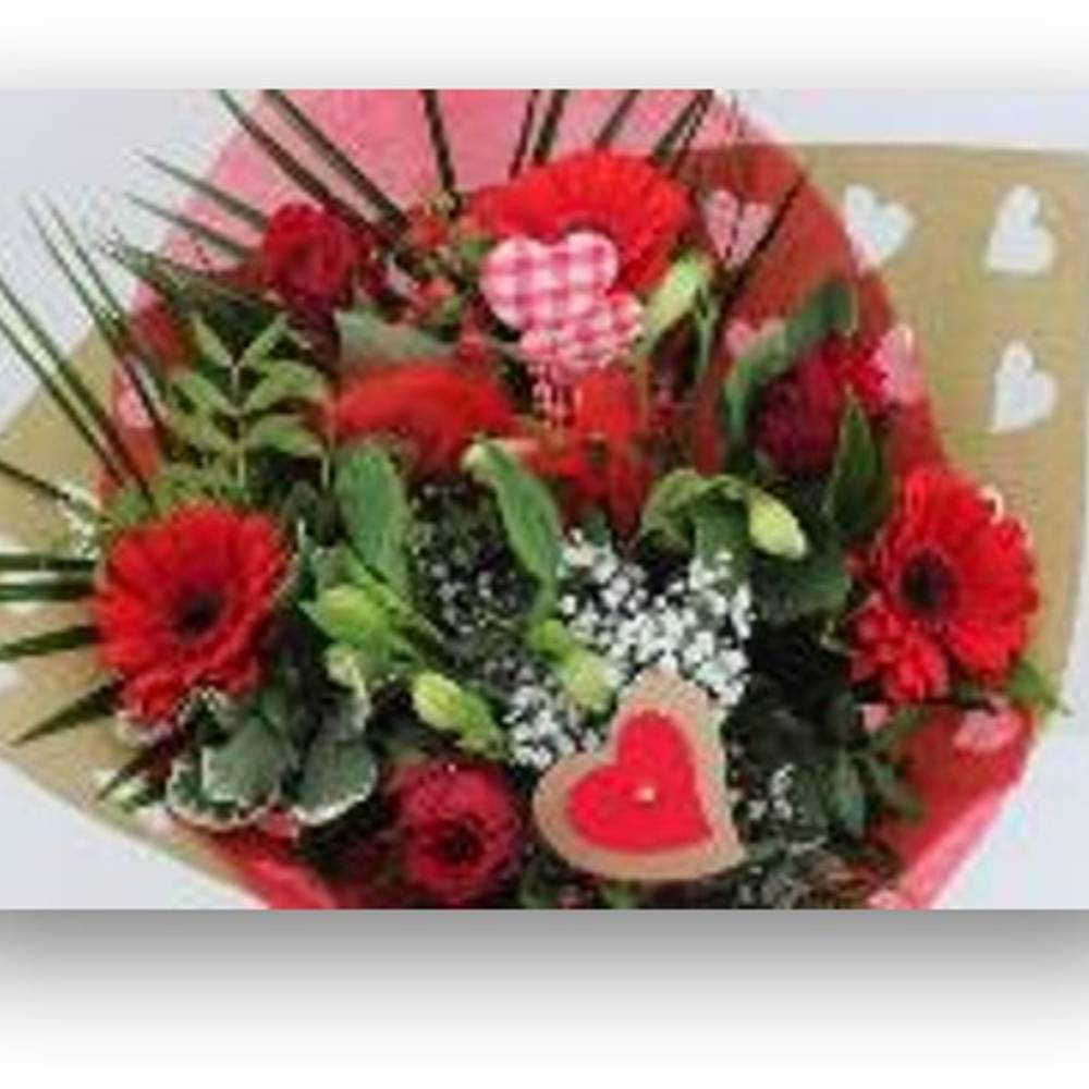 Strauß rot Rosen Spezial Valentin 50cm 21Stiele