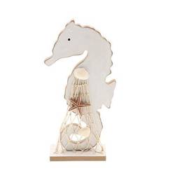 Seepferdchen weiss D09cm H23cm
