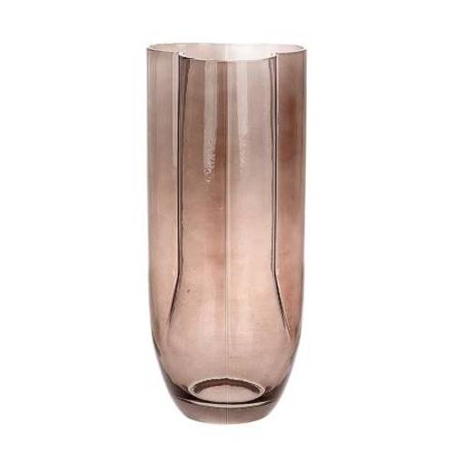 Glas Vase Bijoux braun D15cm H35cm