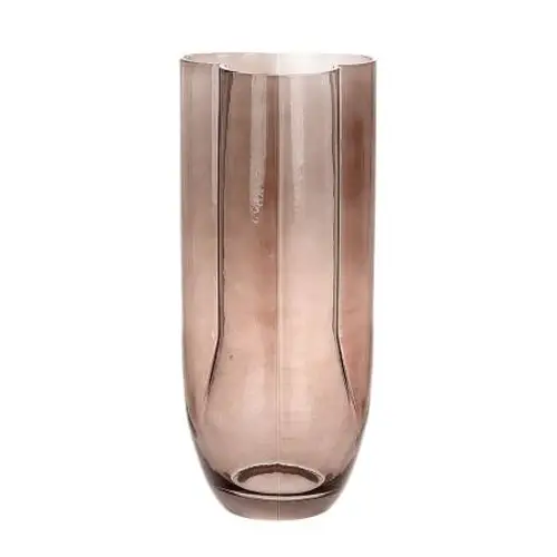 Glas Vase Bijoux braun D15cm H35cm