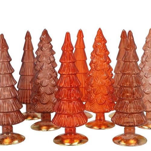 Weihnachtsbaum braun glas 9x25cm