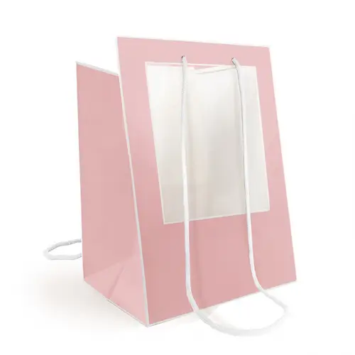 Tasche Medaillon hell rosa 30x30x40cm