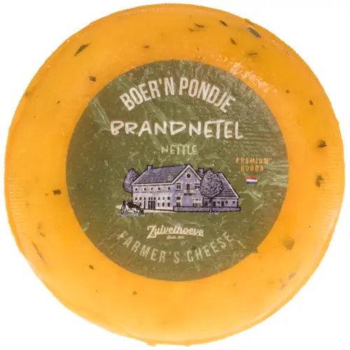 Bauernkäse gelb Brennnessel jung bis mittelgereift 500gr