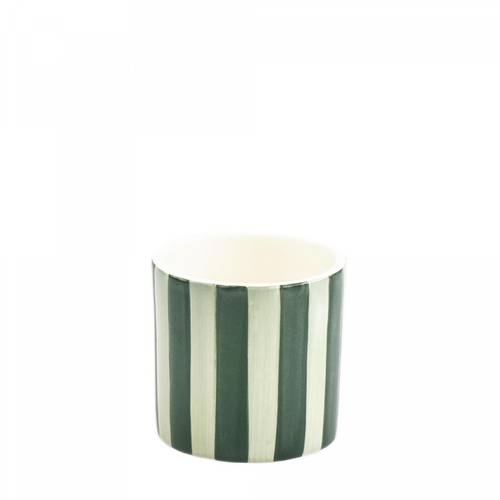 Keramik Übertopf Zylinder Circus grün D07cm H07cm