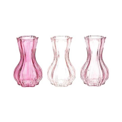 Glas Vase Marone rosa mix D09cm H15cm