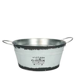 Zink Schale +Henkel Vince D22cm H10cm
