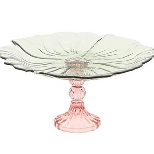 Glas Kuchenplatte Tivoli grün D24.5cm H13cm