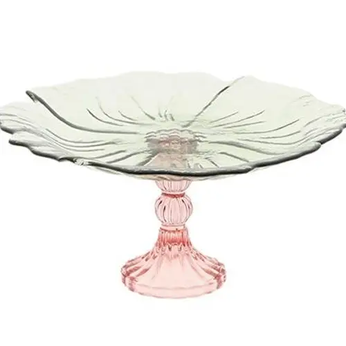 Glas Kuchenplatte Tivoli grün D24.5cm H13cm