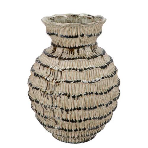 Keramik Vase Loui Structure grün 25x25x34cm