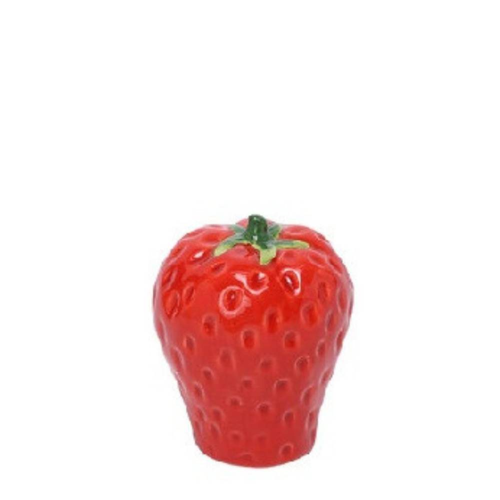 Keramik Erdbeere rot D08 H09cm