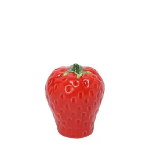 Keramik Erdbeere rot D08 H09cm