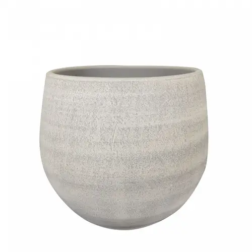Keramik Übertopf Esra grau D26cm H26cm 