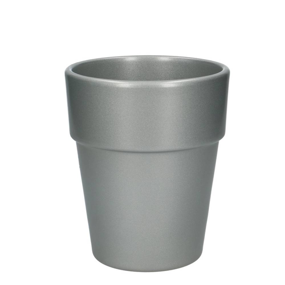 Keramik Orchidee Übetopf Eliz silber D12.5cm H15.5cm