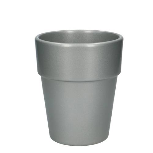 Keramik Orchidee Übetopf Eliz silber D12.5cm H15.5cm