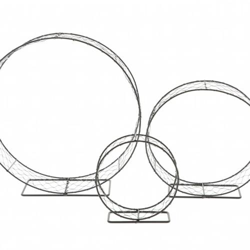 Ständer Ring 3/Set Metall schwarz D38cm H39cm