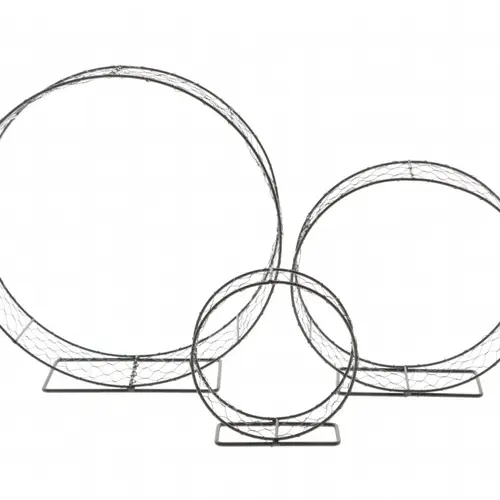 Ständer Ring 3/Set Metall schwarz D38cm H39cm