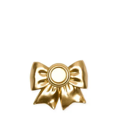 Kerzenständer Schleife gold 02x06x07cm  