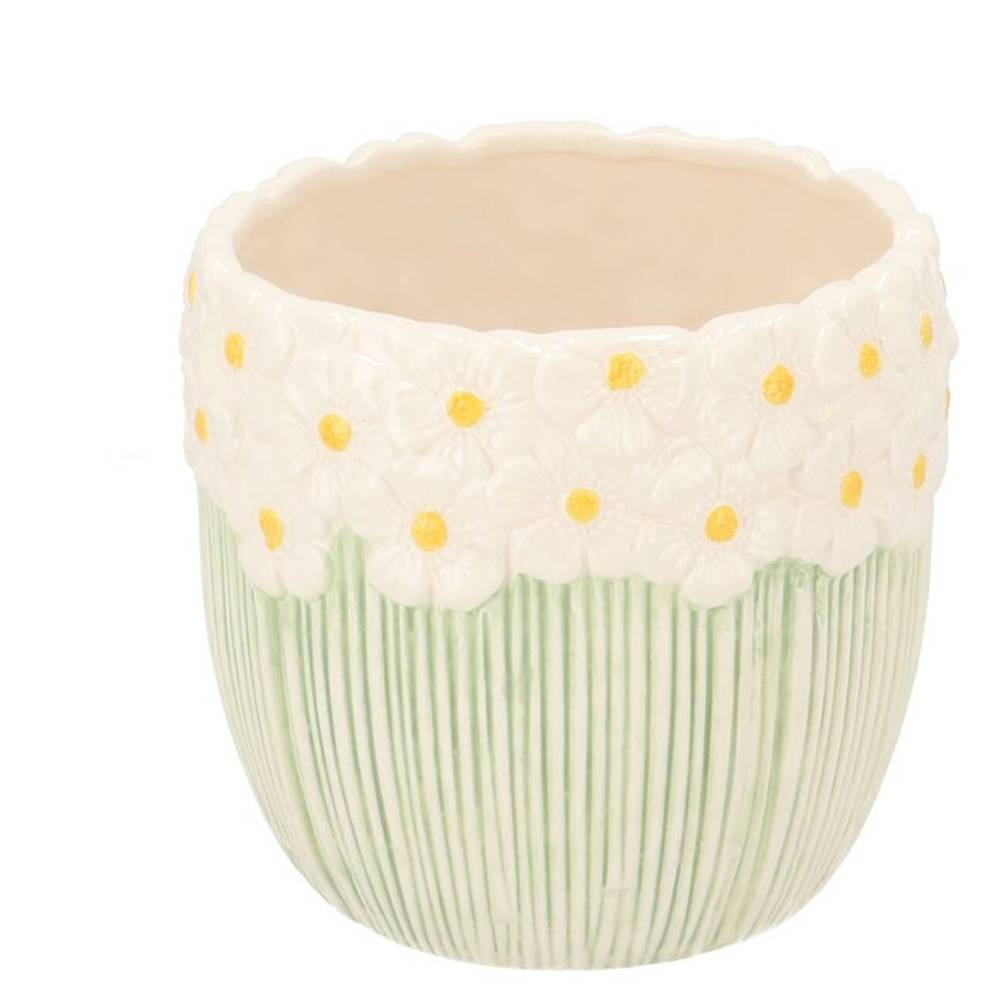 Keramik Übertopf Jane weiss 15x15x13cm