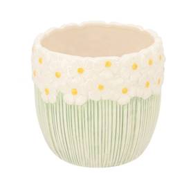 Keramik Übertopf Jane weiss 15x15x13cm