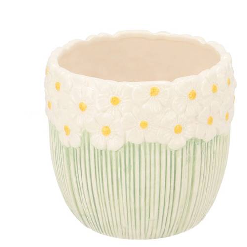 Keramik Übertopf Jane weiss 15x15x13cm