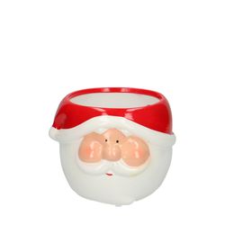Keramik Weihnachtsmann rot/weiss D13cm H09.5cm