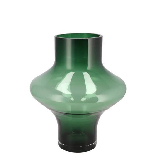 Glas Vase Filou grau/grün D17cm H20cm