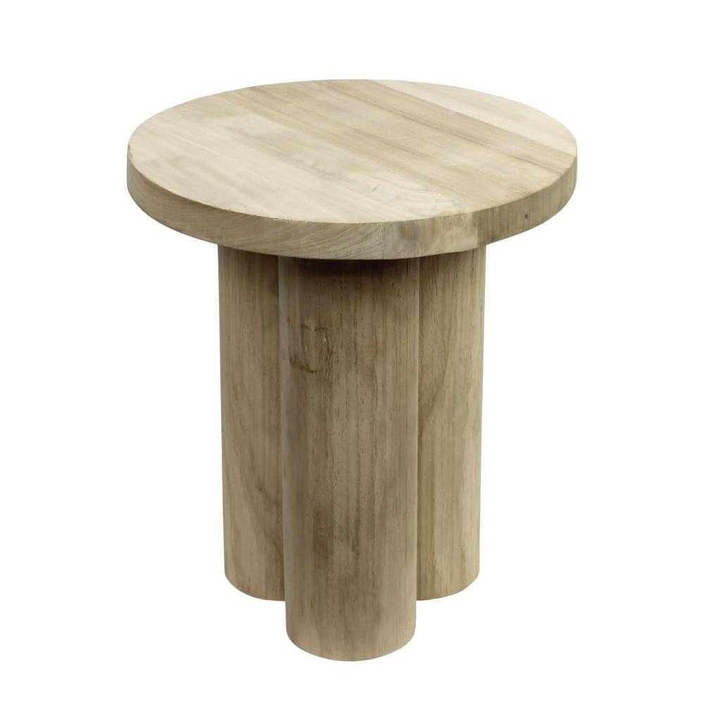 Beisteltisch Paulownia braun D36cm H40cm