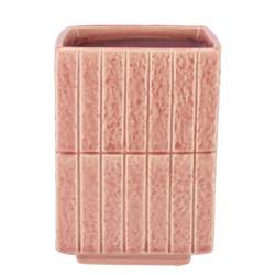 Keramik Übertopf Mirre rosa 15x15x20cm