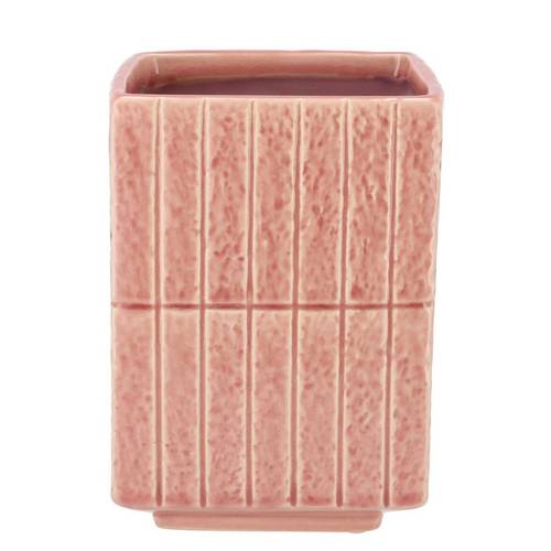 Keramik Übertopf Mirre rosa 15x15x20cm