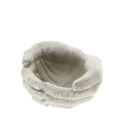 Beton Topf Händen grau 19x18.5x09.5cm