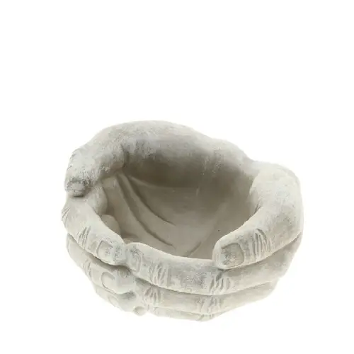 Beton Topf Händen grau 19x18.5x09.5cm