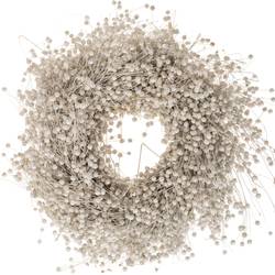 Kranz Flachs weiss D30cm