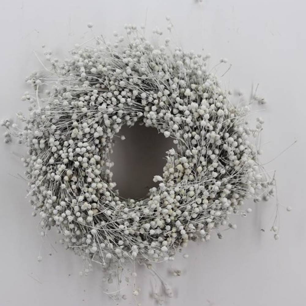 Kranz Flachs weiss D30cm
