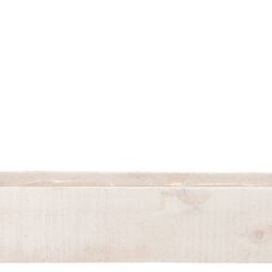 Holz Übertopf Rechteck weiss 48x11x10cm
