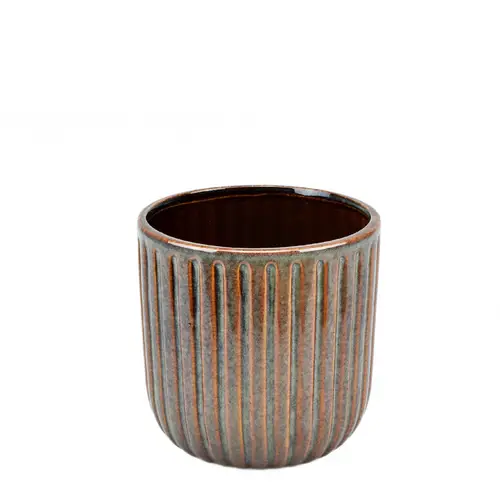 Keramik Topf Rainy braun D13cm H13cm