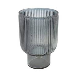 Glas Teelicht Chandelier grau D15cm H21cm