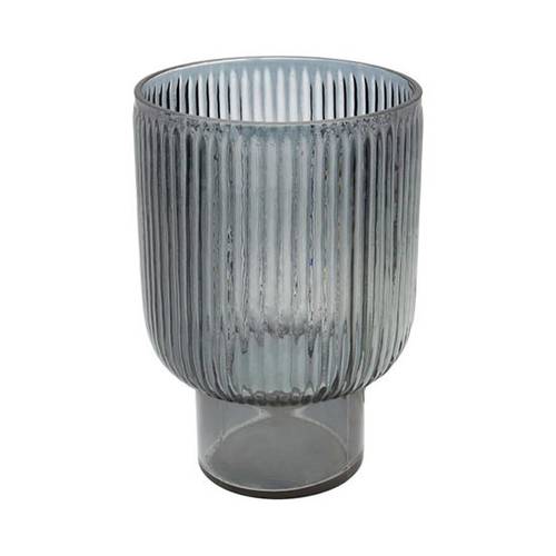 Glas Teelicht Chandelier grau D15cm H21cm