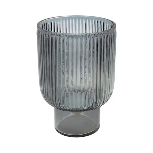 Glas Teelicht Chandelier grau D15cm H21cm